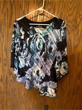 Alex Evenings Florals Print Women's Blouse